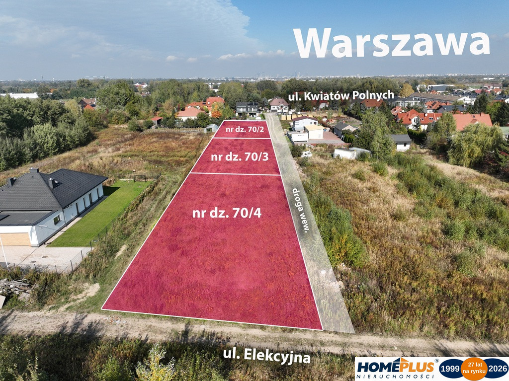 Działka Sprzedaż Dawidy Bankowe Kwiatów Polnych