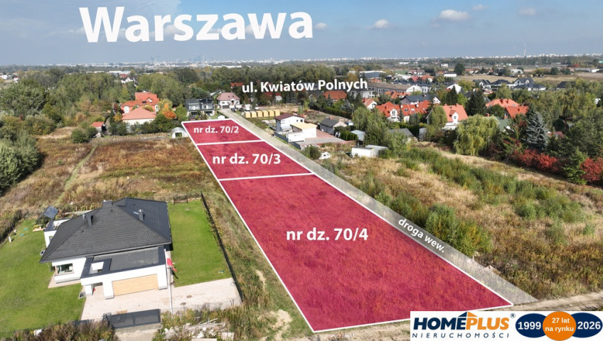 Działka Sprzedaż Dawidy Bankowe Kwiatów Polnych